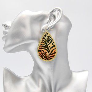 U1EJCE3868 Animal Print Metal  Fashion Earrings